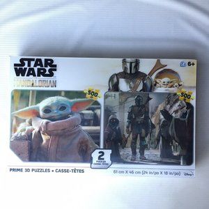 Star Wars Mandalorian Prime 500 Piece 3D Puzzles Hologram 24”x18” 2-In-1 Ages 6+